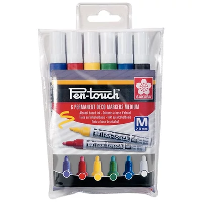 Sakura Pen-Touch lakkfilc készlet, medium (2 mm), 6 db