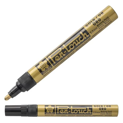 Sakura Pen-Touch lakkfilc, medium (2 mm) - gold