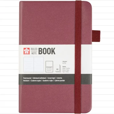 Sakura Ruled Note Book vonalas jegyzetfüzet - 9x14 cm, mulberry