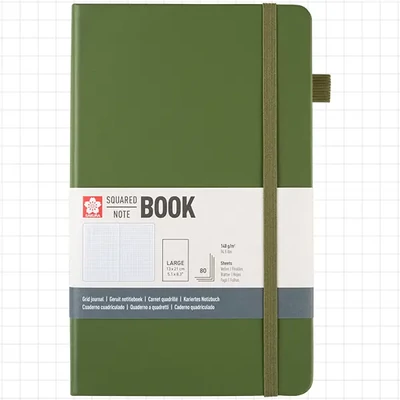 Sakura Squared Note Book négyzethálós jegyzetfüzet - 13x21 cm, pine needle