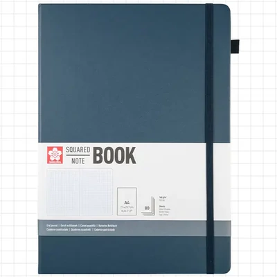 Sakura Squared Note Book négyzethálós jegyzetfüzet - A4, deep indigo