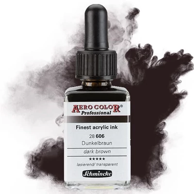 Schmincke AERO COLOR Professional akriltinta, 28 ml - 606, dark brown