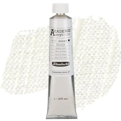 Schmincke Akademie akrilfesték, 200 ml - 111, titanium white