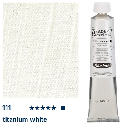 Schmincke Akademie akrilfesték, 200 ml - 111, titanium white