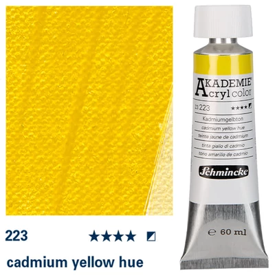 Schmincke Akademie akrilfesték, 60 ml - 223, cadmium yellow hue