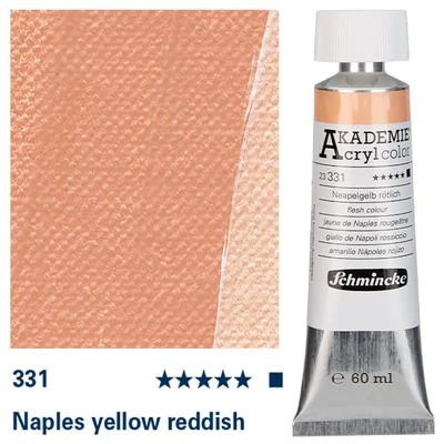Schmincke Akademie akrilfesték, 60 ml - 331, naples yellow reddish (flesh colour)