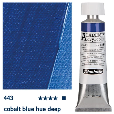 Schmincke Akademie akrilfesték, 60 ml - 443, cobalt blue hue deep