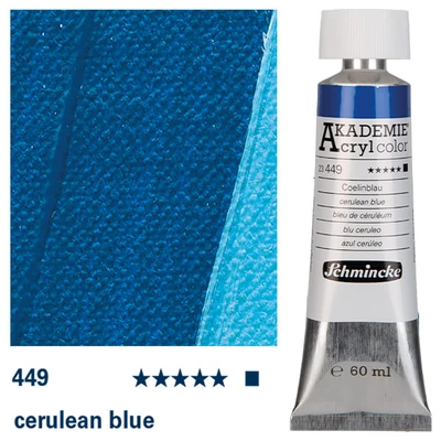 Schmincke Akademie akrilfesték, 60 ml - 449, cerulean blue