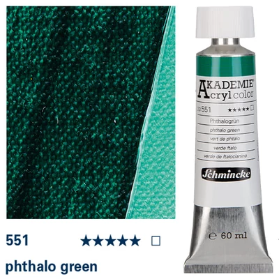 Schmincke Akademie akrilfesték, 60 ml - 551, phthalo green