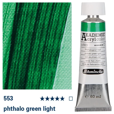 Schmincke Akademie akrilfesték, 60 ml - 553, phthalo green light