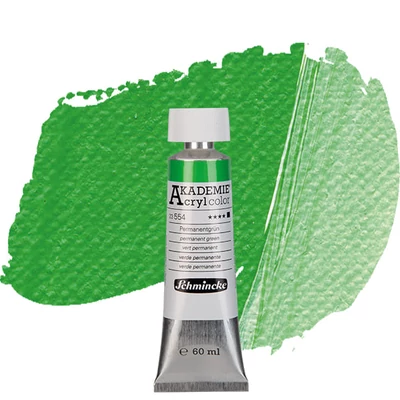 Schmincke Akademie akrilfesték, 60 ml - 554, permanent green
