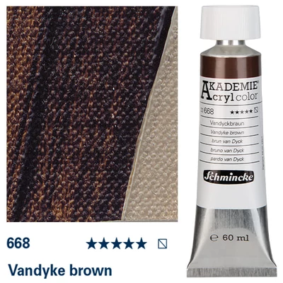 Schmincke Akademie akrilfesték, 60 ml - 668, vandyke brown