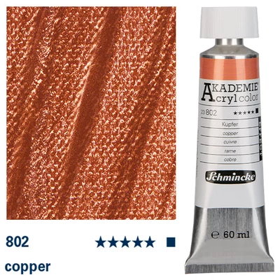 Schmincke Akademie akrilfesték, 60 ml - 802, copper