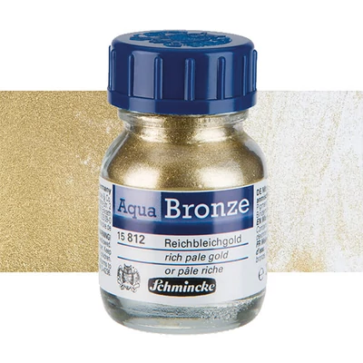Schmincke Aqua Bronze metál effekt por, 20 ml - 812, rich pale gold