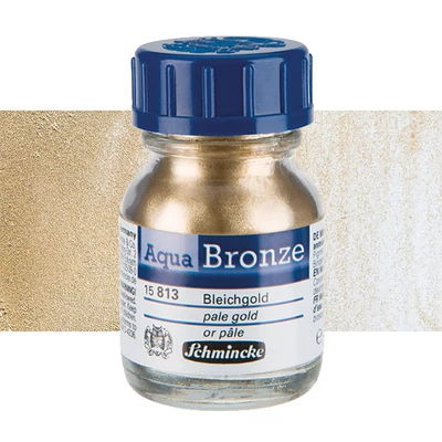 Schmincke Aqua Bronze metál effekt por, 20 ml - 813, pale gold