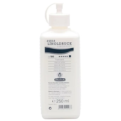 Schmincke Aqua Linoprint linófesték, 250 ml - 100, titanium white