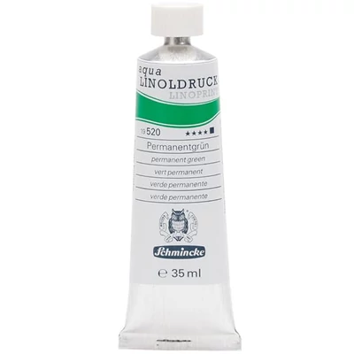 Schmincke Aqua Linoprint linófesték, 35 ml - 520, permanent green