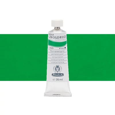 Schmincke Aqua Linoprint linófesték, 35 ml - 520, permanent green