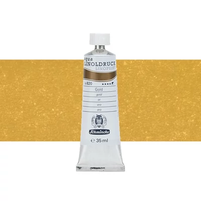 Schmincke Aqua Linoprint linófesték, 35 ml - 820, gold