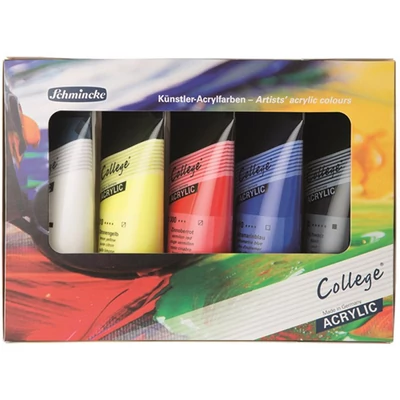 Schmincke College akrilfesték készlet, 5x75 ml