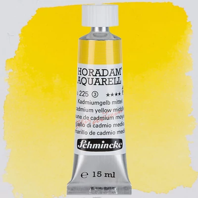 Schmincke Horadam tubusos akvarellfesték, 15 ml - 225, cadmium yellow middle