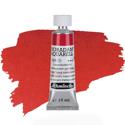 Schmincke Horadam tubusos akvarellfesték, 15 ml - 355, transparent red deep