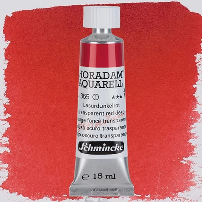 Schmincke Horadam tubusos akvarellfesték, 15 ml - 355, transparent red deep