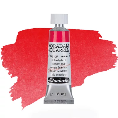 Schmincke Horadam tubusos akvarellfesték, 15 ml - 363, scarlet red