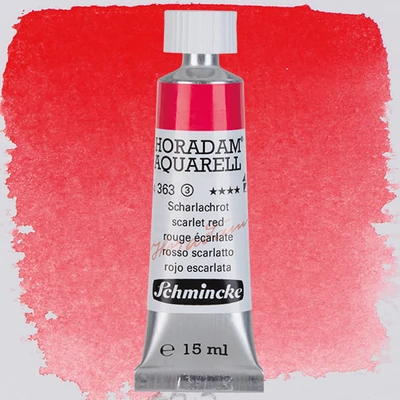 Schmincke Horadam tubusos akvarellfesték, 15 ml - 363, scarlet red
