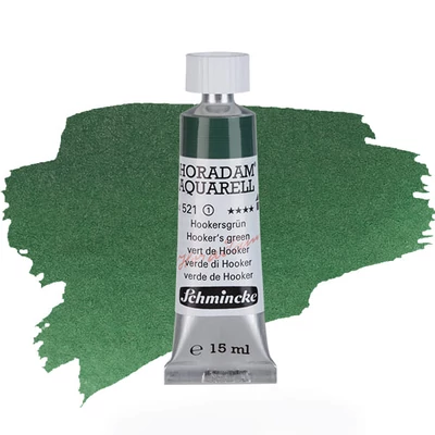 Schmincke Horadam tubusos akvarellfesték, 15 ml - 521, hooker's green