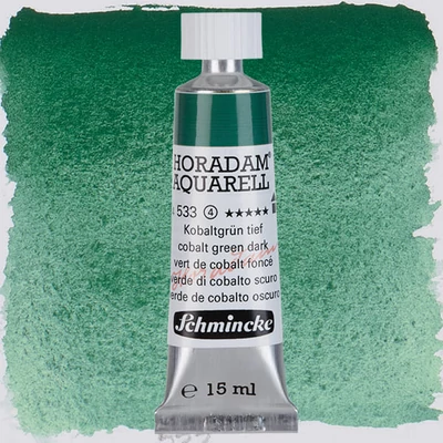 Schmincke Horadam tubusos akvarellfesték, 15 ml - 533, cobalt green dark, granuláló