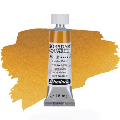 Schmincke Horadam tubusos akvarellfesték, 15 ml - 655, yellow ochre