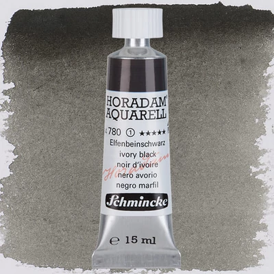 Schmincke Horadam tubusos akvarellfesték, 15 ml - 780, ivory black