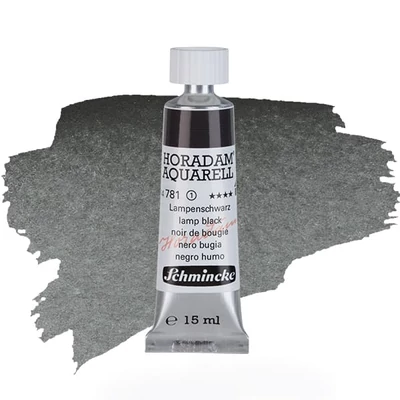Schmincke Horadam tubusos akvarellfesték, 15 ml - 781, lamp black