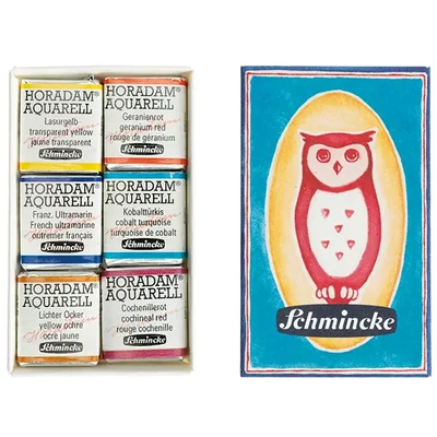 Schmincke Horadam akvarellfesték készlet - 6x1/2 szilke, Matchbox
