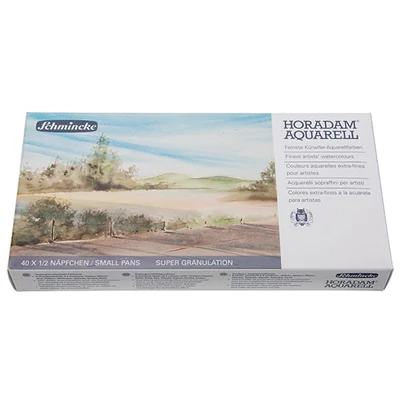 Schmincke Horadam akvarellfesték készlet, szuper granuláló - 40x1/2 szilke