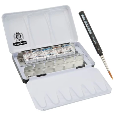 Schmincke Horadam akvarellfesték készlet, szuper granuláló - 5x1/2 szilke + ecset, Galaxy