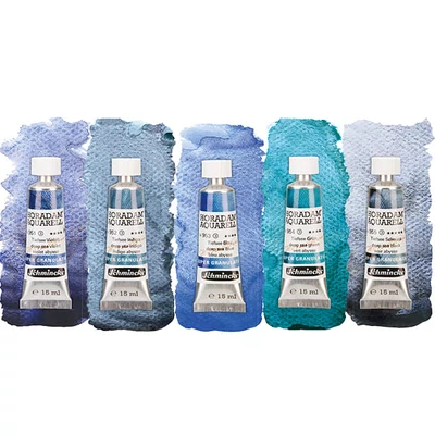 Schmincke Horadam akvarellfesték készlet, szuper granuláló - 5x15 ml, Deep sea 