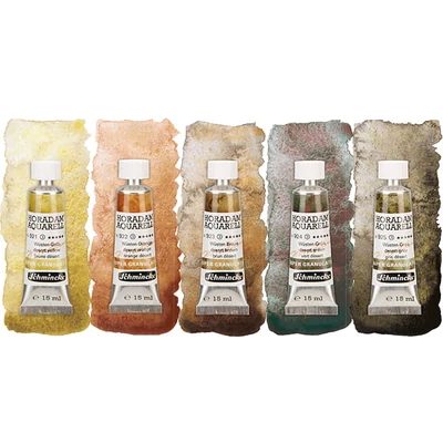 Schmincke Horadam akvarellfesték készlet, szuper granuláló - 5x15 ml, Desert