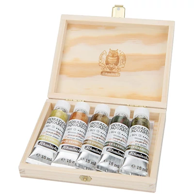 Schmincke Horadam akvarellfesték készlet, szuper granuláló - 5x15 ml, Desert