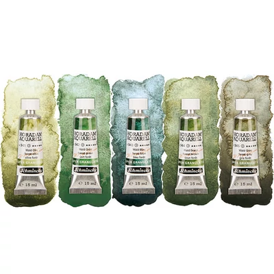 Schmincke Horadam akvarellfesték készlet, szuper granuláló - 5x15 ml, Forest