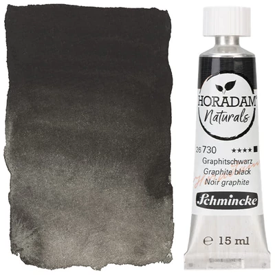 Schmincke Horadam Naturals tubusos akvarellfesték, 15 ml - 730, graphite black