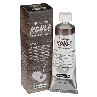 Schmincke folyékony szén, 35 ml - 18756, cherry pit black