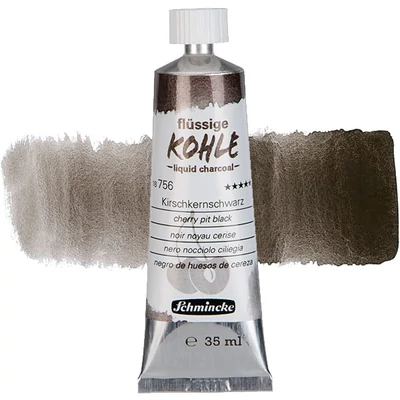 Schmincke folyékony szén, 35 ml - 18756, cherry pit black