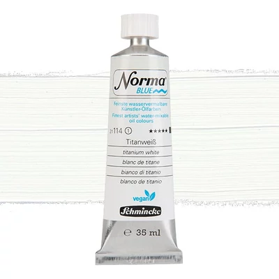 Schmincke Norma Blue vegán vizes olajfesték, 35 ml - 114, titanium white
