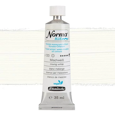 Schmincke Norma Blue vegán vizes olajfesték, 35 ml - 120, mixing white