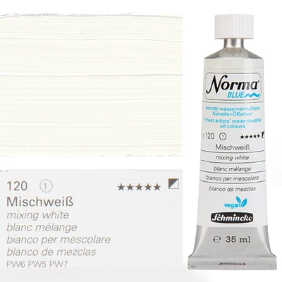 Schmincke Norma Blue vegán vizes olajfesték, 35 ml - 120, mixing white