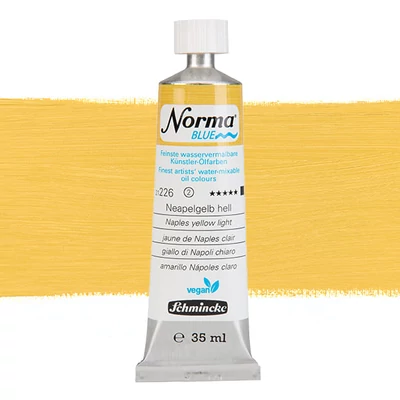 Schmincke Norma Blue vegán vizes olajfesték, 35 ml - 226, naples yellow light