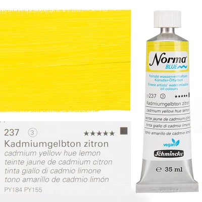 Schmincke Norma Blue vegán vizes olajfesték, 35 ml - 237, cadmium yellow hue lemon