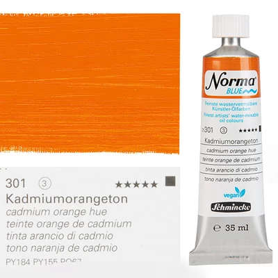 Schmincke Norma Blue vegán vizes olajfesték, 35 ml - 301, cadmium orange hue